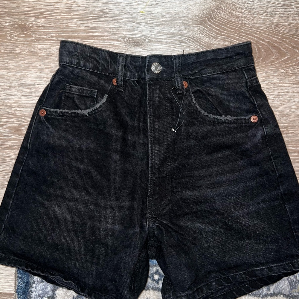 Zara Black Denim Shorts size 2